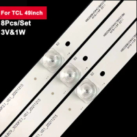 451mm 3V Square Lens Led Tv Backlight Repair For TCL 49inch 49HR330M04A2 8Pcs/Set Led Light Strip Bar 49P3F 49A950C 49P3 49P3C