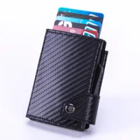 Id Credit Bank Card Holder Wallet Luxury Brand Men Anti Rfid Blocking  Protected Magic Leather Slim Mini Small Money Wallets Case - Card & Id  Holders - AliExpress