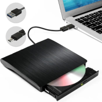 External DVD Drive USB 3.0 Type-C CD Burner Portable RW Player for Laptop CD ROM Rewriter Burner Compatible Desktop PC Mac Linux