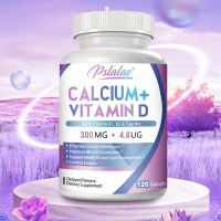 แคปซูลอาหาร, pslalae, แคลเซียม + วิตามินดี, ประกอบด้วยวิตามิน B1, B2 และ Taurine, 300 mg + 4.8 mcg,