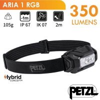 Petzl ARIA 1 RGB 超輕量頭燈(350流明.IPX67防水防塵)_E069BA00 黑