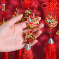 terbagus gantungan merah barongsai naga dekor ornamen imlek jimat