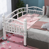 鐵藝兒童床帶護欄小床單人床嬰兒床邊床加寬拼接大床【步行者戶外生活館】