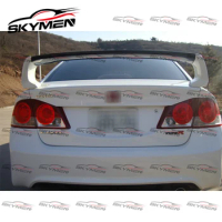 Portion Carbon RR Style Rear Spoiler for CIVIC FD2 Type R Fiber Glass Rear Trunk Spoiler Lip Wing Trim FD2 Tail Wing Racing