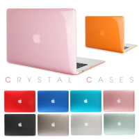 Crystal Laptop Case For Apple Macbook Air Pro Retina 11 12 13 15 15.4 13.3 inch Touch ID Bar Shell Bag Case Cover For MacBook