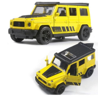 模擬合金小汽車模型巴博黃色【袋裝】 