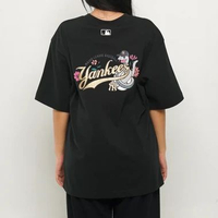 Kaos MLB NY YANKEES FLOWER SNAKE GOLD BLACK TSHIRT 100% ORIGINAL Size XL