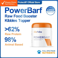 VitaFeline PowerBarf Raw Meal Booster Powder Kibble Topper Protein For Cats Fat Cats Beautiful Healt
