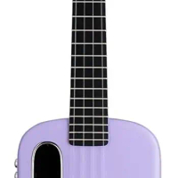 Carbon Fiber Ukulele with Effects Tenor Travel Ukulele with Case Pick and Charging Cable (Sparkle Purple, 26-inch)