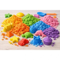 Mainan pasir ajaib anak magic sand kemasan 1kg pasir anak pasir ajaib refill Kuning