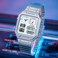 CITIZEN星辰 Chronograph系列 潮流復古方形腕錶／JG2120-65A／33.4 x 45.4mm