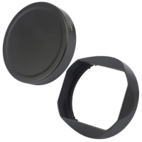 Haoge Bayonet Square Metal Lens Hood for Sony FE 50mm F1.4 35MM F1.4 GM Lens Shade with Metal Cap (SEL50F14GM)