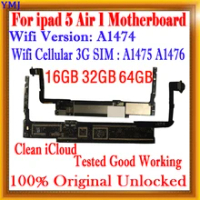 Clean iCloud A1474 A1475 A1476 for iPad 5 MainBoards Wifi Cellular for Ipad Air 1 Motherboard With IOS System 16GB 32GB 64GB