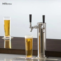 Homebrew Kegerator Beer Tower,Doule Faucet Tap Beer Tower,3’’ Diameter Column Beer Dispenser Tower Kit For Home &amp; Bar