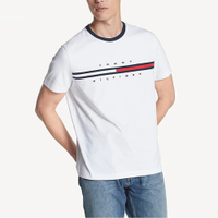 TOMMY 年度爆款經典Logo圖案短袖T恤-白色