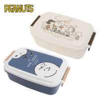 日本正版 史努比 單層便當盒 日本製 500ml 分隔便當盒 可微波飯盒 Snoopy PEANUTS 018082 041820
