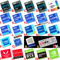 Original 11-Generation Core i9 i5 i7 EVO Certified Notebook Desktop Computer Cpu Sticker Label