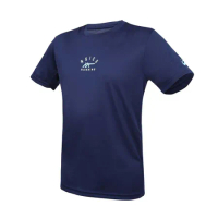 ASICS 男短袖T恤-運動 上衣 休閒 丈青水藍白