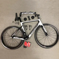 THRUST Carbon Bicycle Road Bike Frameset Aero Racing Bicycle Carbon Fibre T1000 Bicicleta 50mm 700c Wheelset 25C Tire
