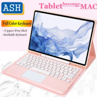 ASH Case with Touchpad Keyboard For Huawei Matepad 10.4 2022 Matepad 11 T10S T10 Pro 10.8 M6 10.8 Removable Keyboard Cover