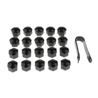 20 Pieces Car Wheel Tyre Hub Screw Bolt Nut 17mm Cap Covers 25*16mm Durable Softness and Toughness