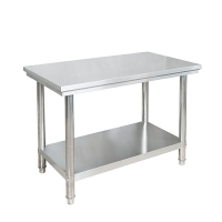 廚房不鏽鋼操作台 不銹鋼工作台飯店廚房案板專用操作台打包桌打荷台長方形切菜桌子『XY15939』