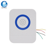 4 Wires Wired White Doorbell DC12V Access Control Door Bell Electronic Dingdong Ringtone Ring Button for Home Security System