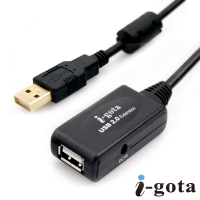 i-gota USB2.0 訊號增益加強延長線A(公)-A(母) 10M