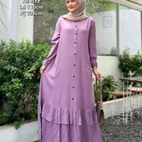 Gamis Twill Import Bahan Rayon Premium - Koleksi Terbaru Lebaran, Muslim