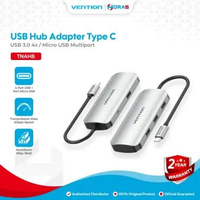 Vention USB Hub Adapter Type C to USB 3.0 4x / Micro USB Multiport Aluminum Alloy Type - TNAHB