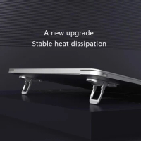 Laptop stand alloy portable tabletop padded mini-tray heatsink keyboard foot brace
