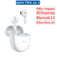 Vivo IQOO TWS Air 2 TWS Earphone Bluetooth5.3 30 Hour Battery Life AI Call Noise Cancelling Headset IP54 waterproof For IQOO 11S