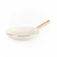 【GreenPan】GreenChef 鑽石陶瓷塗層不沾平煎鍋 東京木紋 26cm 奶油白(不含蓋/不挑爐具/不沾鍋/陶瓷)