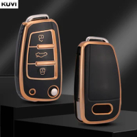 Fashion TPU Car Flip Key Case Cover Shell For Audi A1 A3 8P 8L A4 A5 B6 B7 A6 A7 C5 C6 4F Q3 Q5 Q7 Q8 TT S3 S4 S6 RS Accessories