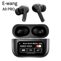 Tai nghe TWS A9 Pro ANC / ENC, tai nghe Bluetooth v5.4, màn hình thông minh, giảm tiếng ồn chủ động,