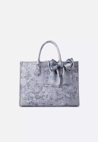 FION Heartbeat Jacquard with Leather Large Tote bag