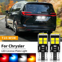 2 x T10 W5W License Number Plate Light LED Bulbs Lamp For Chrysler 300 200 Aspen Sebring Voyager 300M Intrepid Neon PT Cruiser