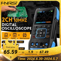 FNIRSI 2C23T Handheld Digital Oscilloscope Multimeter + Function Signal Generator 2023 Latest 3IN1 Dual Channel 10MHZ*2 50MS/s