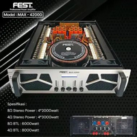 Power Fest MAX 42000 Original 4 Channel Class H AMPLIFIER FEST MAX-42000