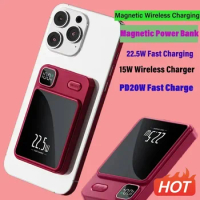 New 50000mAh Magnetic Wireless Charger Power Bank Fast Charging for IPhone 14 13 12 11 Mini Powerbank