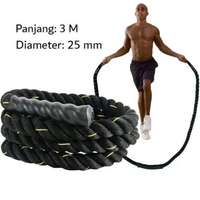 TALI SKIPPING 3M X 25MM 1.3KG JUMP ROPE HEAVY POWER TRAINING
