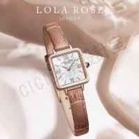 Lola Rose 復古小方形手錶瑞士機芯女士手錶時尚防水石英手錶【亞德機械五金家居】
