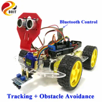 DOIT Tracking Obstacle Avoidance Robot Crawler Tank Car Chassis Kit with Arduino UNO R3 Board by APP Phone for Arduino Kit DIY