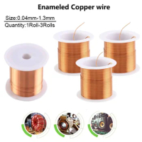 1-3pcs 0.04mm 0.05mm 0.06mm 0.07mm 0.08mm-1.3mm Cable Copper Wire Magnet Wire Enameled Copper Winding Wire Coil Copper Wire