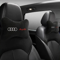 Bantal leher dan kepala untuk tempat duduk kereta dengan pelapik tali pinggang keledar untuk Audi Sl