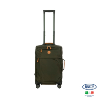 BRICS 義大利 20吋 橄欖綠 小牛皮防潑水布箱 登機箱 行李箱 旅行箱 軟箱 布箱