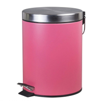 Creative Home不鏽鋼5L垃圾桶(桃紅色) 防臭 客廳 衛浴 廚房