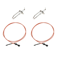 6pcs/2sets 62-24164-01 Flame Sensor Igniter Sensing Rod 232258 2-Prong Electrode Assembly 31.5" Cable fits for Rheem Furnace