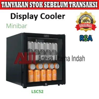 RSA LSC52 Mini Showcase Display Cooler Kulkas Kaca Berpendingin - Mini Bar Kulkas Kaca Hitam LSC-52