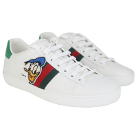 GUCCI Disney 白色唐老鴨休閒鞋(39號)